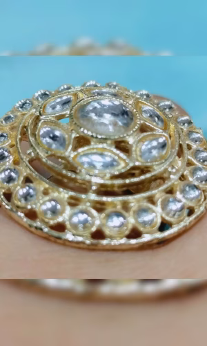 Golden Zircon Adjustable Ring