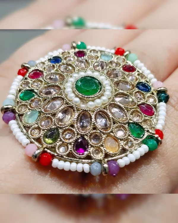 Multi Antique Gold Adjustable Ring