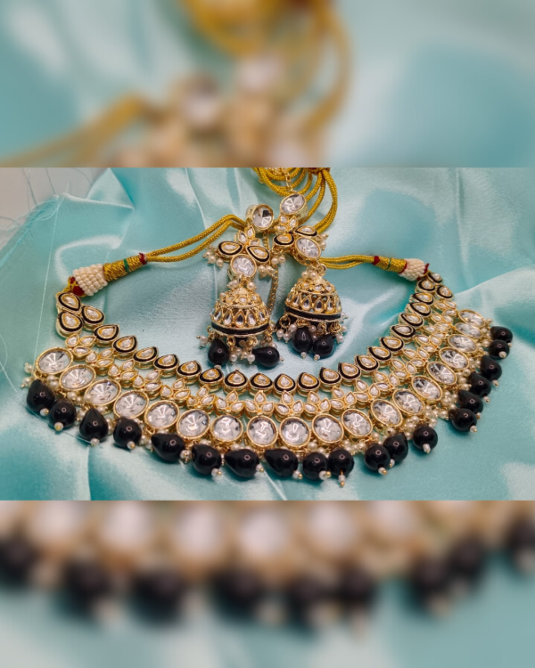 Black Golden Set with Jhumki